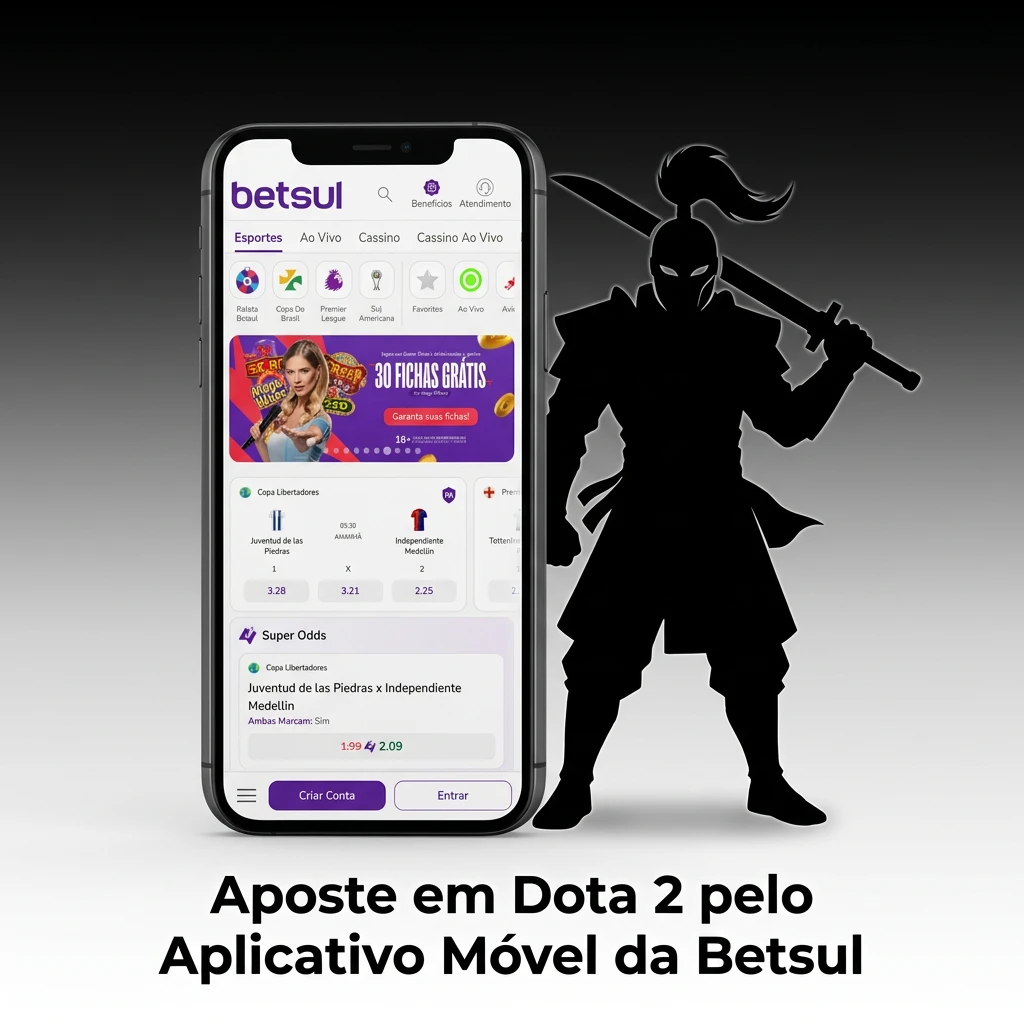 Aposte em Dota 2 pelo Aplicativo Móvel da Betsul