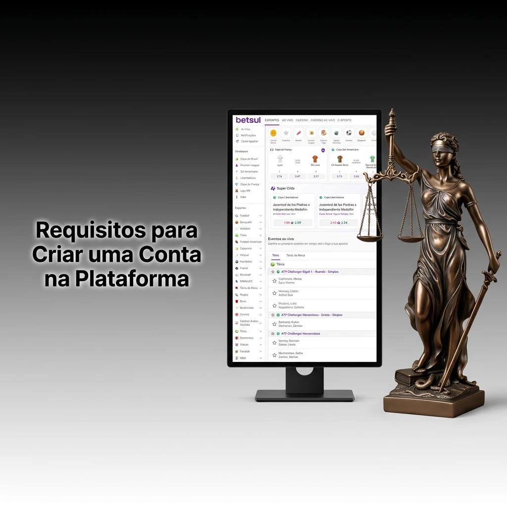Requisitos para Criar uma Conta na Plataforma